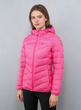 吊牌价1349块 90绒白鹅绒充绒 原旦外矛女款鹅绒羽绒服 大童可穿