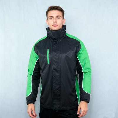 多色拼接 双头拉链 内胆摇粒绒 防风防泼水面料 B家男款冲锋夹克