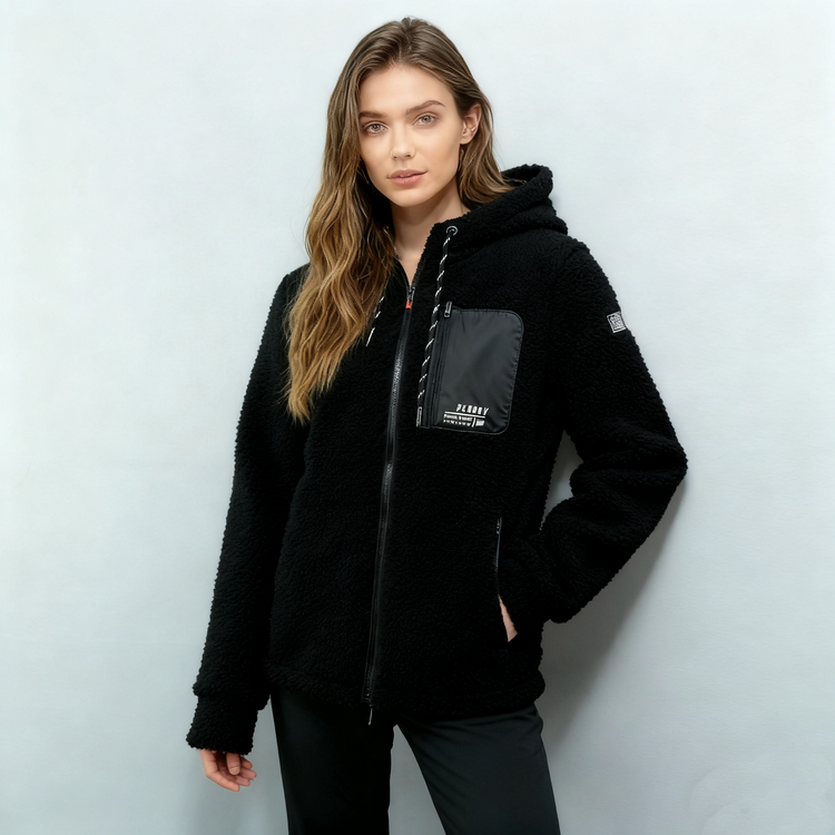 750克厚实款 羊羔绒面料超暖和 原旦外矛极度女款连帽羊羔绒外套