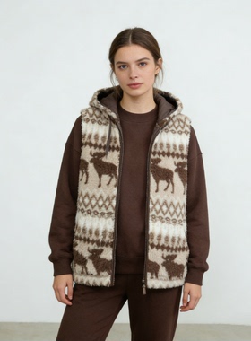 吊牌价2980日币 定制YKK铜拉头超柔软细腻手感 原旦外矛T女款马甲