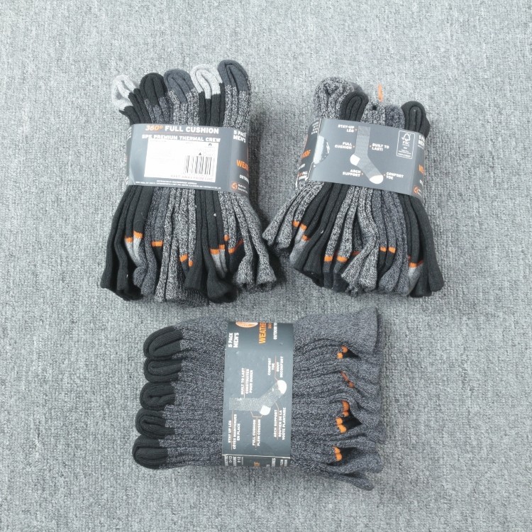 三双一卡和五双一卡装 360度毛巾棉全掌缓冲户外秋冬厚款中长筒袜,运动包/户外包/配件,运动袜,淘宝优惠券,粉丝福利购,淘宝优惠卷