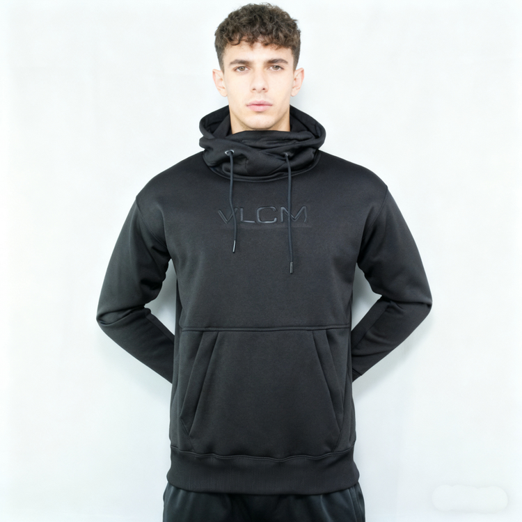 高端立体钢印印花 全包围帽设计 口袋拉链 原旦外矛潮牌V男款卫衣