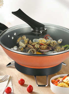 昊厨电炒锅不粘锅家用多功能电煮锅电热锅电炒菜锅电火锅8933