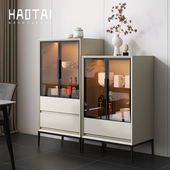 烤漆多功能酒柜意式 极简靠墙碗柜橱实木客厅茶水柜餐边高低边柜子