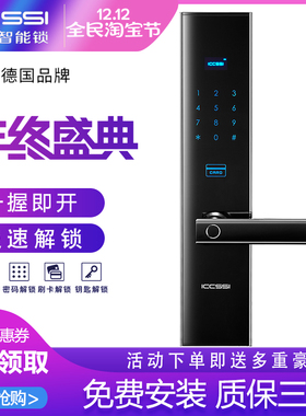 德国艾栖ICCSSI指纹锁DL-600 防盗门家用指纹密码锁任达华代言