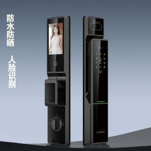 莱森防水智能锁全自动人脸识别指纹锁家用防盗门工程门智能包安装