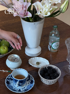 ERNST中古款复古花瓶adv款米白色北欧水培陶瓷ins风插花器