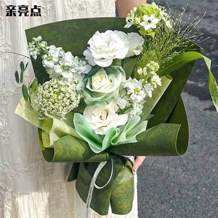G家复古巴洛克加厚鲜花包装纸玫瑰花束艺术纸包花纸材料花艺花店