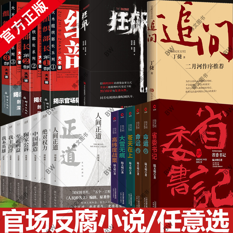 追问 二月河 丁捷 狂飙原著 侯大利刑侦笔记 脊梁小说 陆天明省委书记 周梅森作品人民的名义作者侯卫东官场笔记 组织部长文学官场