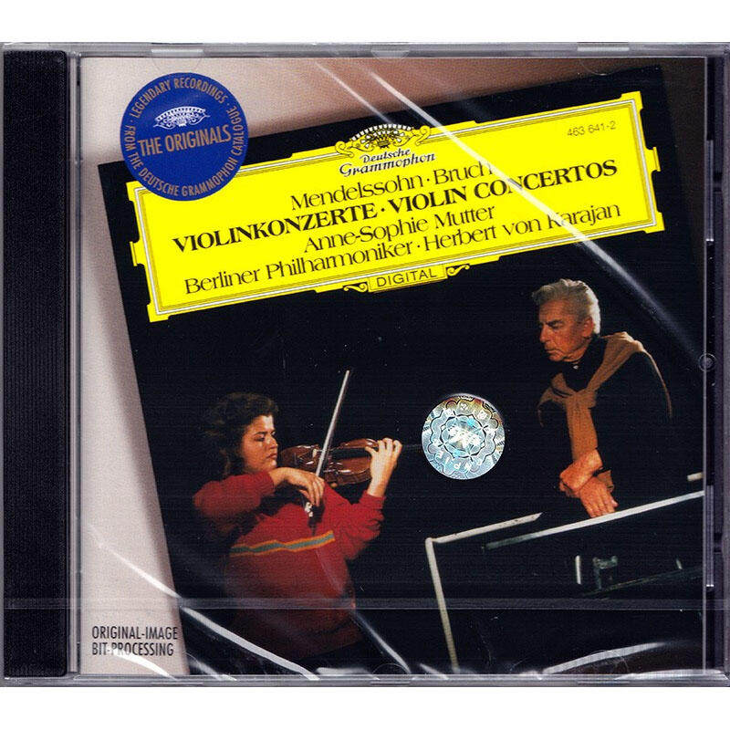 原装进口 布鲁赫/门德尔松 小提琴协奏曲 CD 穆特/卡拉扬 4636412