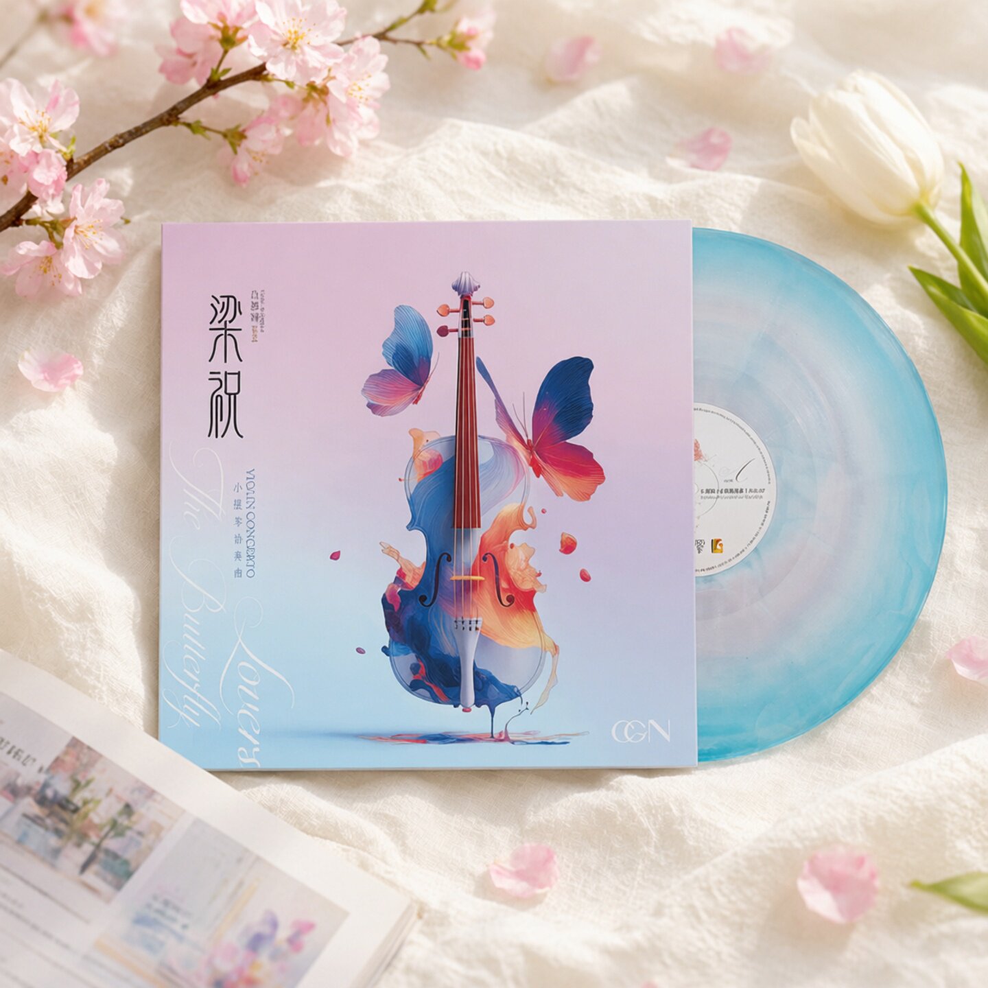 正版 吕思清 梁祝 小提琴协奏曲 12寸彩胶 LP黑胶唱片 民族音乐