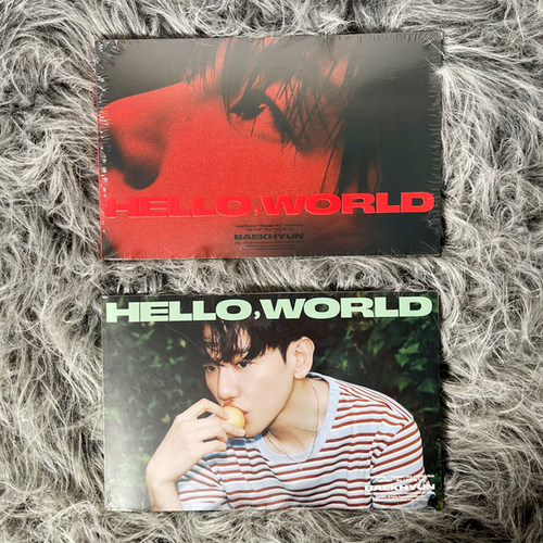 EXO 边伯贤solo专辑 迷你4 Hello World 正版小卡写真海报 周边