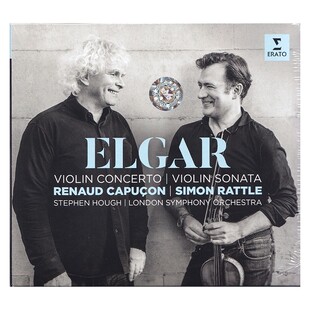 正版 埃尔加 Elgar 小提琴协奏曲和奏鸣曲 CD唱片 西蒙拉特尔指挥