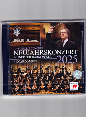 正版 2025年维也纳新年音乐会 New Years Concert CD唱片 穆蒂