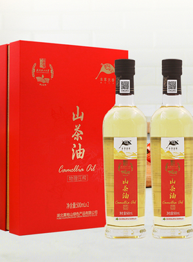 本草天香官方正品纯天然绿色物理压榨正宗山茶油500ml礼盒伴手礼