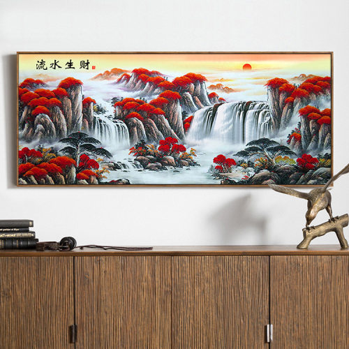 彩钻玄关卧室流水生财立体绣定制