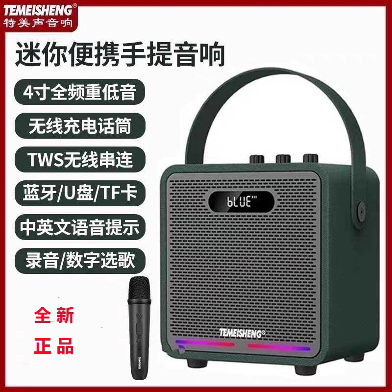 特美声V11音响户外广场舞便携小型移动蓝牙手提充电大功率带话筒