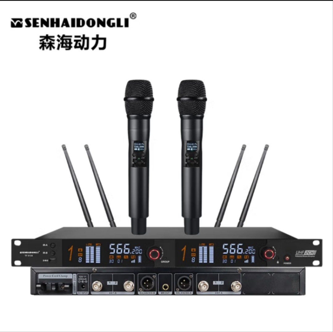 森海动力HT-5120一拖二U段真分集无线麦克风话筒舞台演出手持话筒