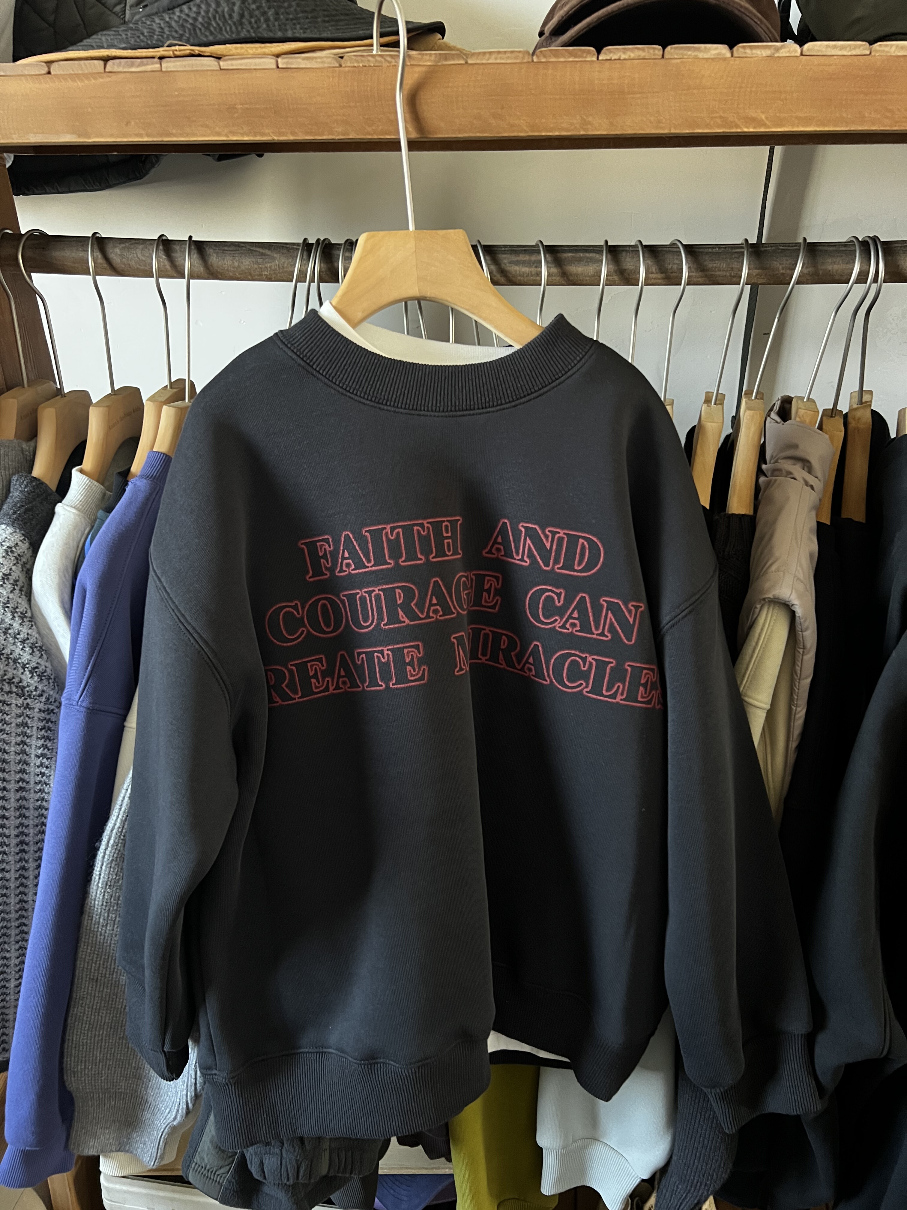 韩国精品儿童休闲字母卫衣中大童时尚百搭一体绒绒衫圆领亲子装