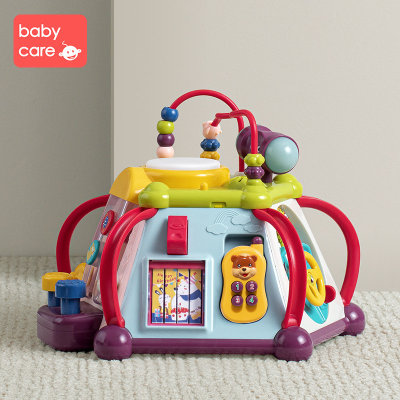 babycare 婴儿玩具0-1岁益智早教六面体多功能手拍鼓宝宝音乐拍拍