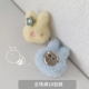 日韩糖果色毛绒兔子胸针卡通发饰配件刺绣可爱diy挂件小饰品