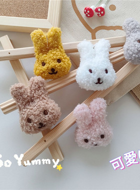 日系可爱超萌小兔子毛绒卡通胸花