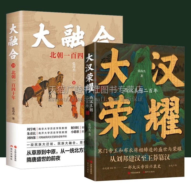 南北朝十六国系列(2册)大融合北朝一百四十年 大汉荣耀西汉王朝二百年 张玮杰 历史 中国史 汉朝 大汉 南北朝史