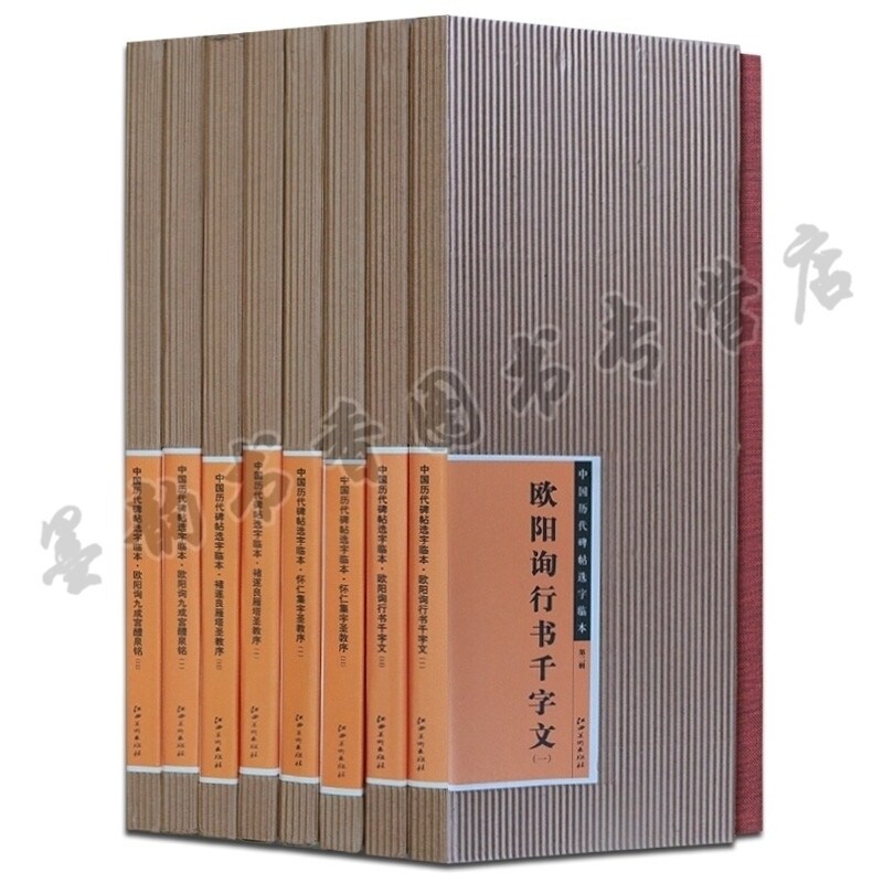 正版 中国历代碑帖选字临本(8册)欧阳询九成宫醴泉铭(1)(精)/中国历代碑帖选字临本褚遂良雁塔圣教序 正版书籍 江西美术出版社