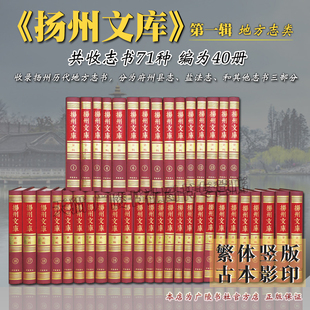 全套40册 扬州文库 地方志类 嘉庆扬州府志雍正万历江都县志嘉庆高邮州志等江苏扬州历史地理文化学术文献史志书籍 一辑 广陵书社