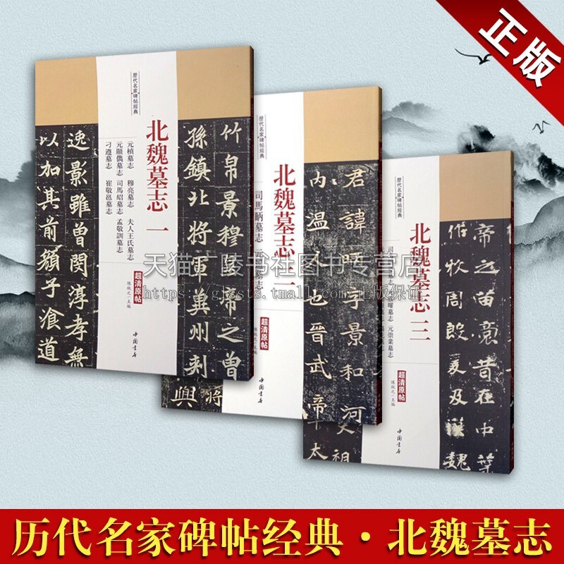 历代名家碑帖经典 北魏墓志1-3 套装3册 毛笔书法字帖碑帖赏析书籍 名家书法临摹临习 中国书店出版社
