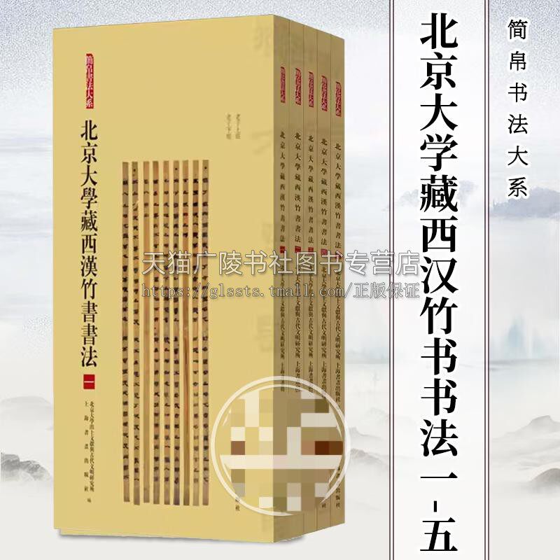 正版全套简帛书法大系(全套5册)北京大学藏西汉竹书书法一二三四五 北京大学出土文献与古代文明研究所 书法艺术研究书籍