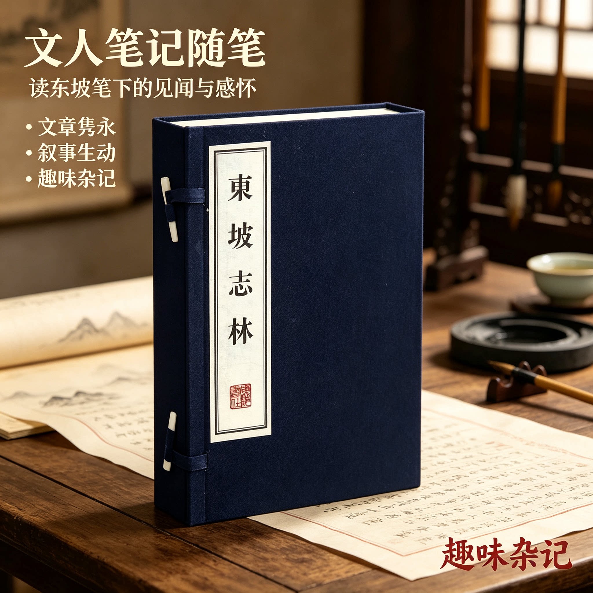 东坡志林【一函两册】宣纸线装繁体字 中国古典文学古诗词苏东坡苏轼文学随笔杂说史论古籍游记北宋朝史论书籍 广陵书社