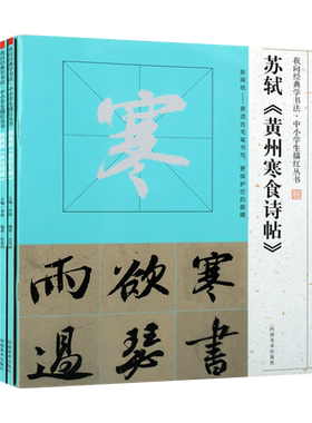 颜真卿多宝塔碑颜勤礼碑祭侄文稿苏轼黄州寒食诗帖褚遂良雁塔圣教序 全套5册 中小学生描红名家毛笔书法字帖技法临摹范本教程书籍