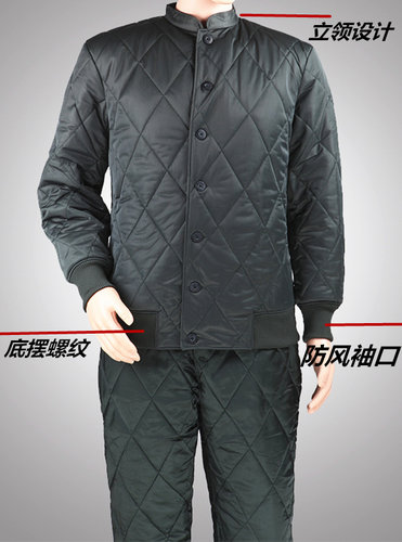温区加厚绿色轻便防寒服衣裤