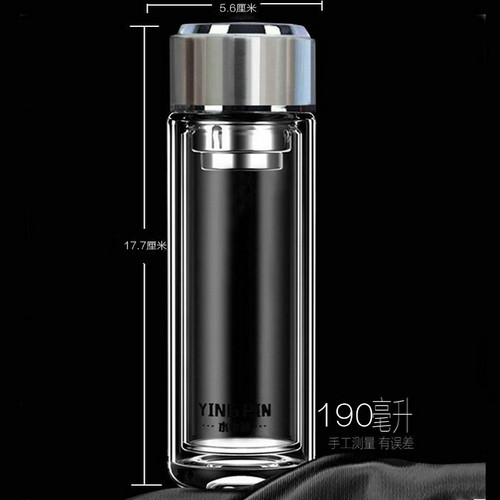 小巧双层耐热玻璃杯190ML高颜值