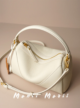 怪兽君包包2025新款小方包头层牛皮爱心枕头包真皮斜挎包女小包潮