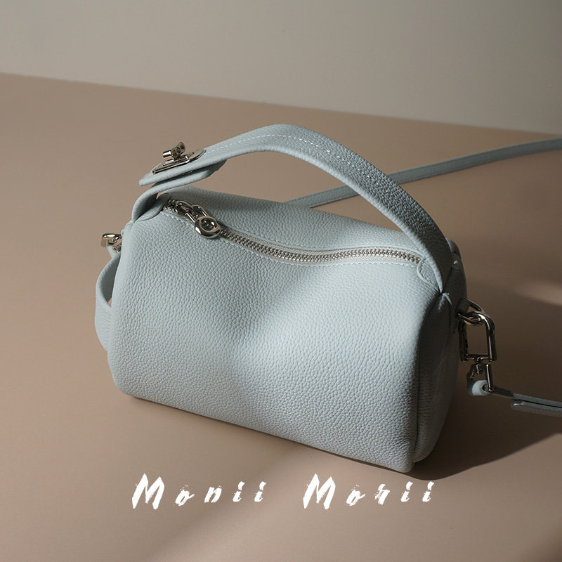 怪兽君包包2025新款真皮枕头包时尚小方包头层牛皮手拎包斜挎包潮