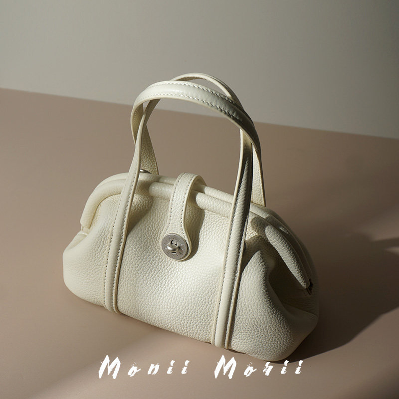 怪兽君小众真皮贝壳包时尚夹子包2025新款包包斜挎包高级感手拎包