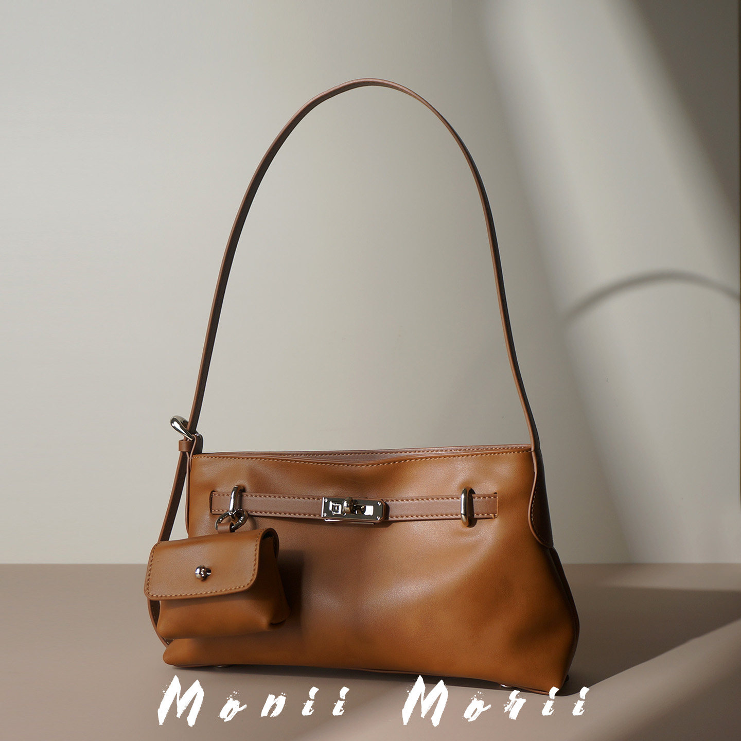 怪兽君小众复古小方包真皮凯莉包头层牛皮腋下包斜挎包高级感包包