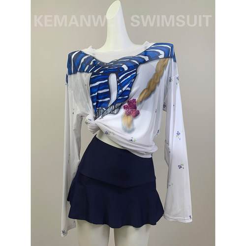 慵懒氛围感度假泳衣女夏分体