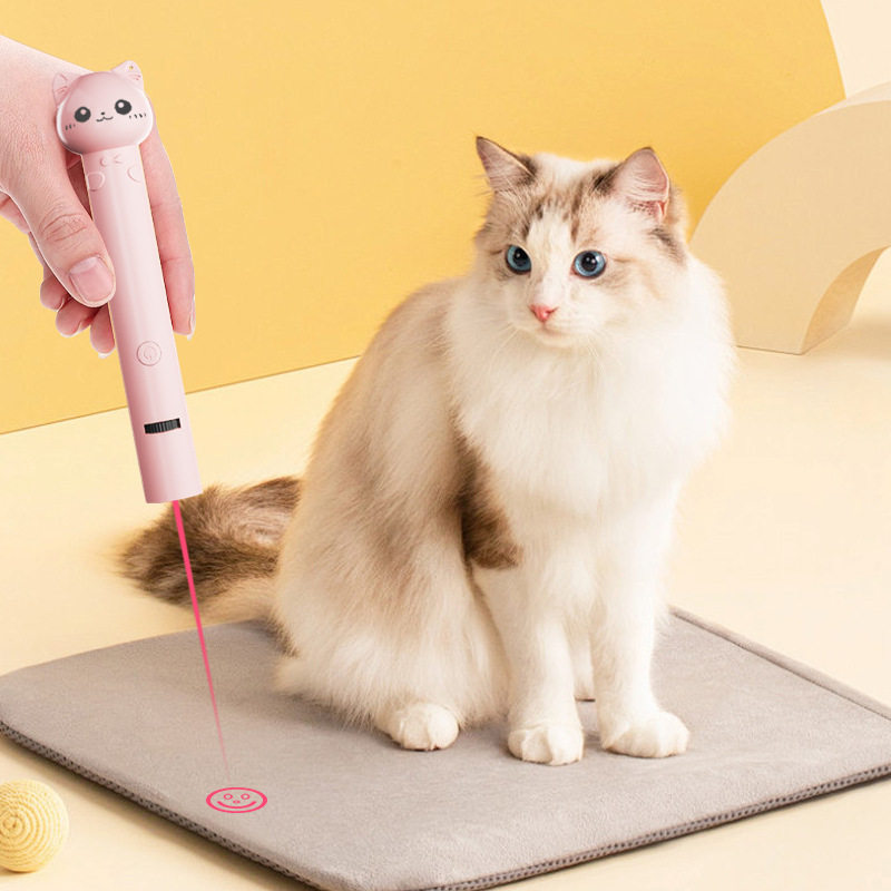 跨境猫咪玩具多功能多合一USB激光笔逗猫棒解闷自嗨神器宠物用品