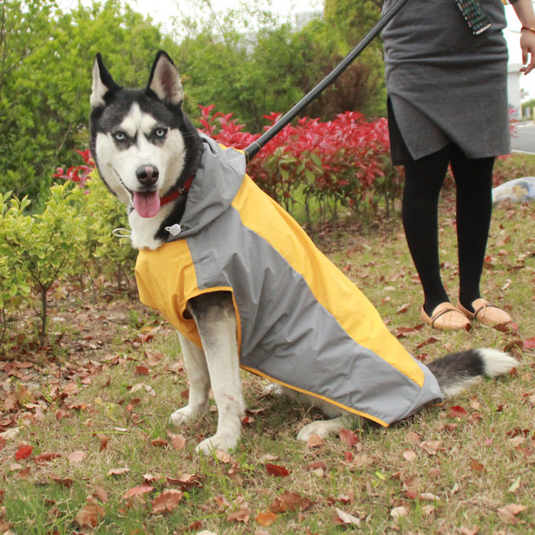 狗狗衣服防水防脏中大型犬雨衣宠物哈士奇金毛柴犬边牧萨摩耶斗篷