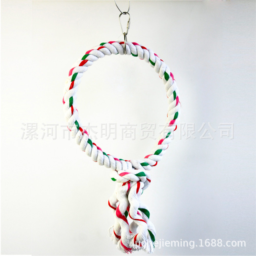 鹦鹉棉绳秋千宠物玩具用品供应训练磨嘴磨爪鸟笼挂件鹦鹉玩具