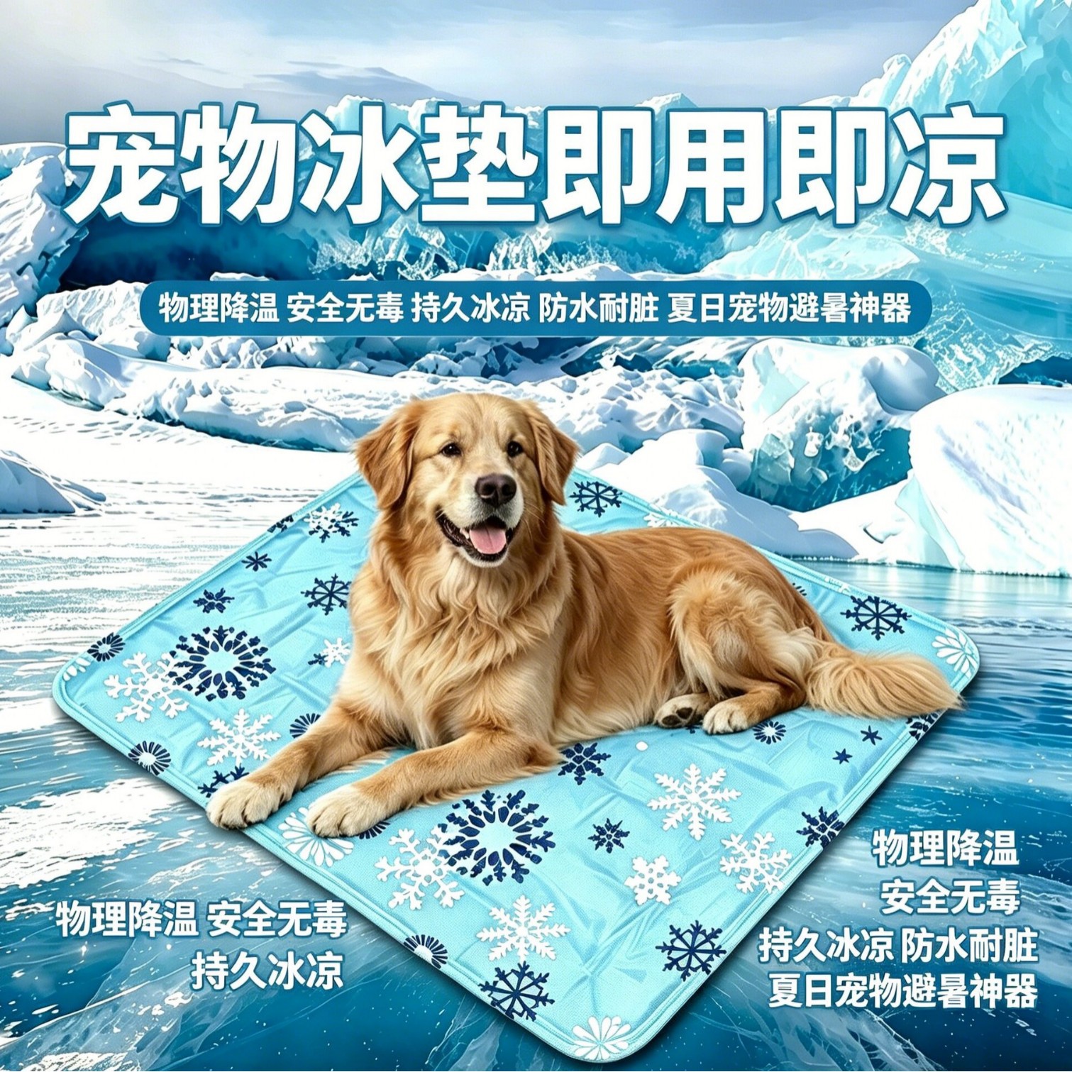 宠物冰垫狗狗凉席垫夏季凝胶干冰垫子狗窝凉窝耐抓睡垫亚马逊跨境