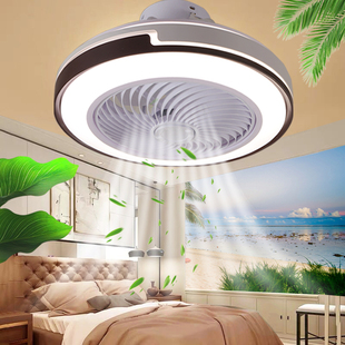 超薄智能客厅卧室智能厨房吊扇灯带电扇灯一体 吸顶风扇灯2023新款