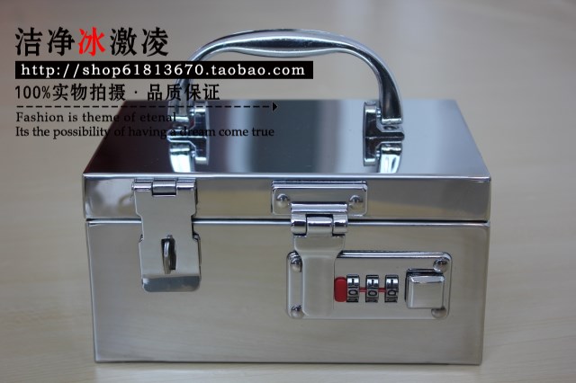 现货小号不锈钢放锁扣定做收银盒