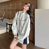 现货学院风减龄卫衣套装裙女2025春新款韩系休闲小个子短裙两件套，女装套装/套裙，浙宝186