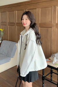 新款 现货 春重工喷绘连帽宽松休闲冲锋衣外套 8071p165k238图片