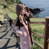 【现货】秋冬撞色拼接连帽加厚羽绒服2507p355k528，女装羽绒服，浙宝186