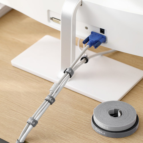 FaSoLa背对背魔术贴光纤自粘式扎带背胶数据线整理粘扣带5米